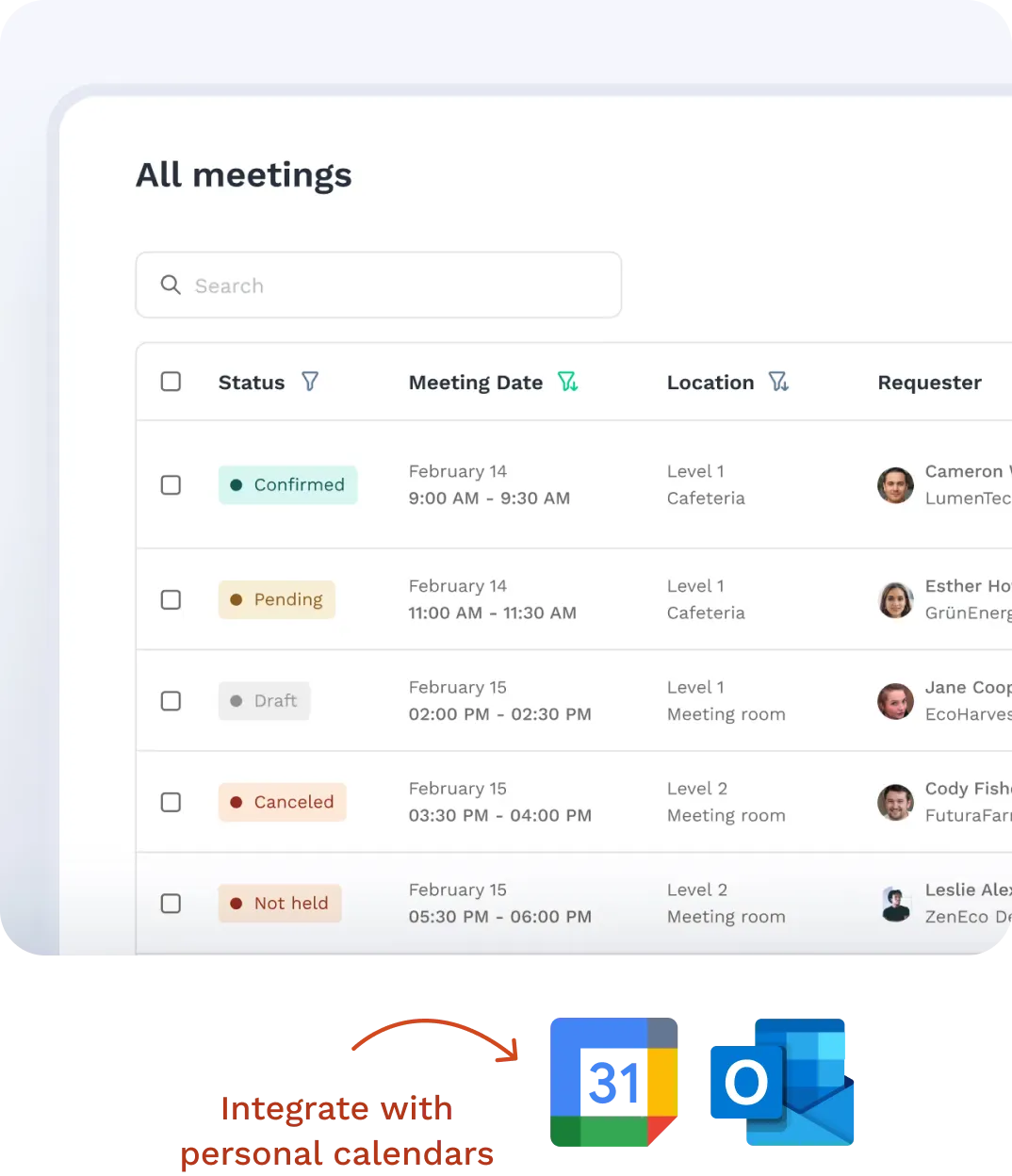 Swapcard’s event monetization features give exhibitors full control, providing personalized meeting lists that show who requested each meeting and its current status