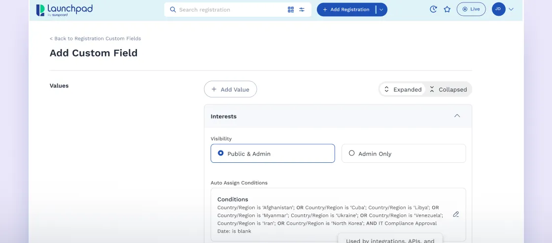 Generate smart meetings based on interests during your hosted buyer event