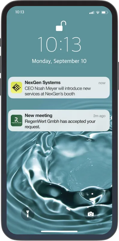 Ui showing location based push notifications.