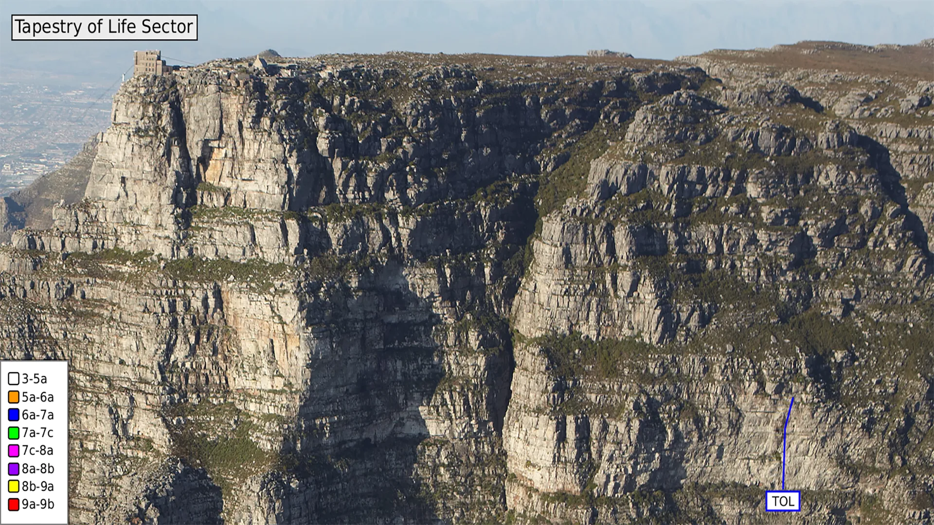 Fountain Peak Topo, Table Mountain