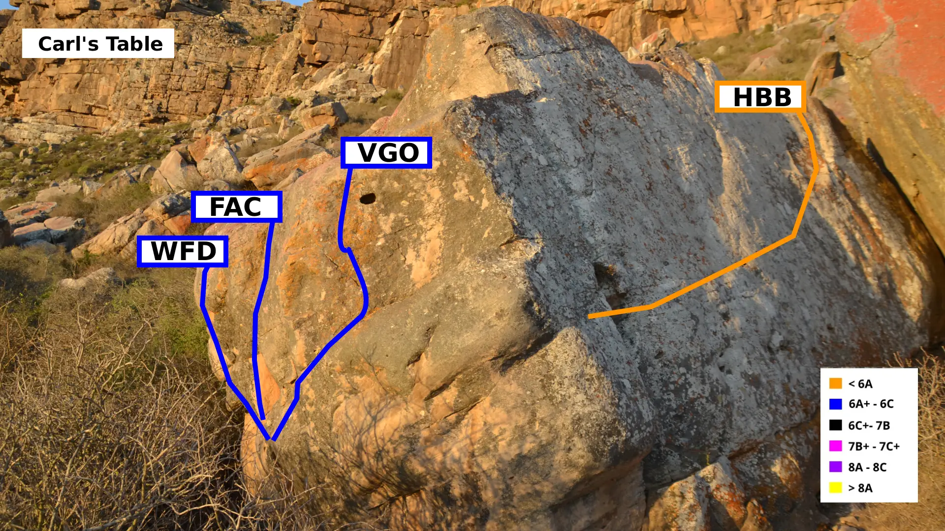 Get served a slice of easy to intermediate boulder problems @ Carl's table