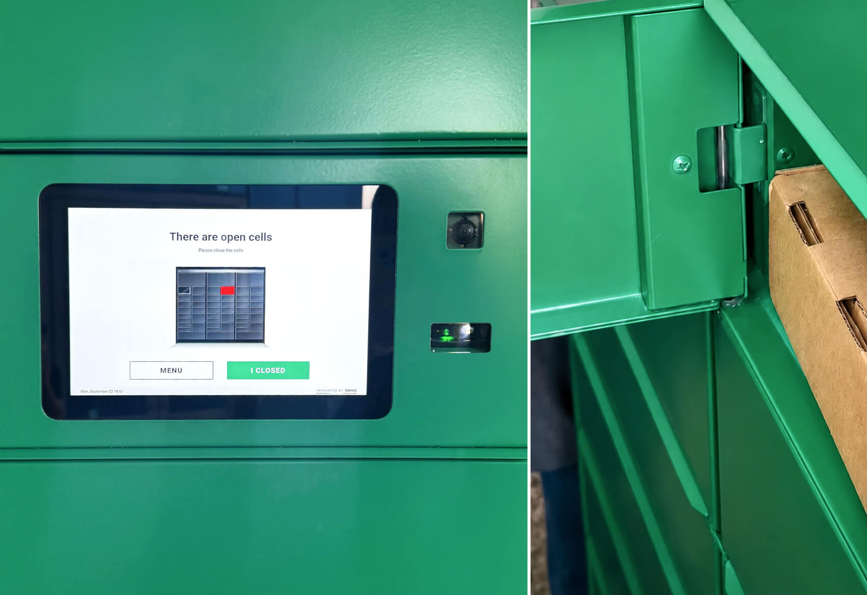 Grid-connected locker installed in a major urban centre