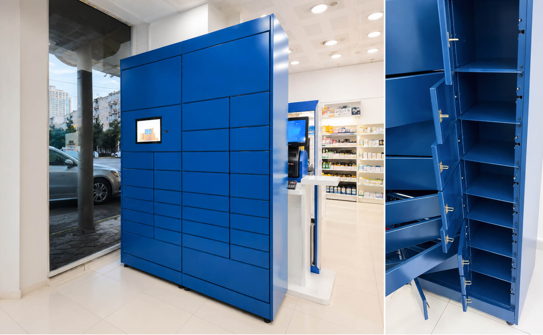 Temperature-controlled storage zones for sensitive pharmacy products