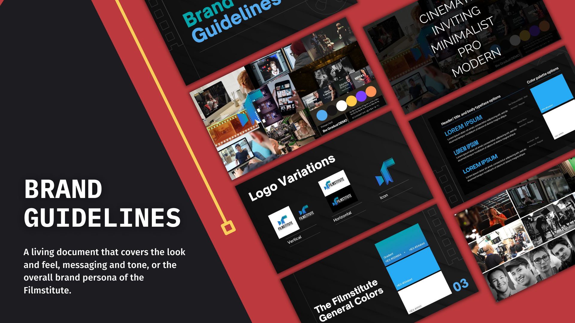 Branding guidelines for the online learning platform.