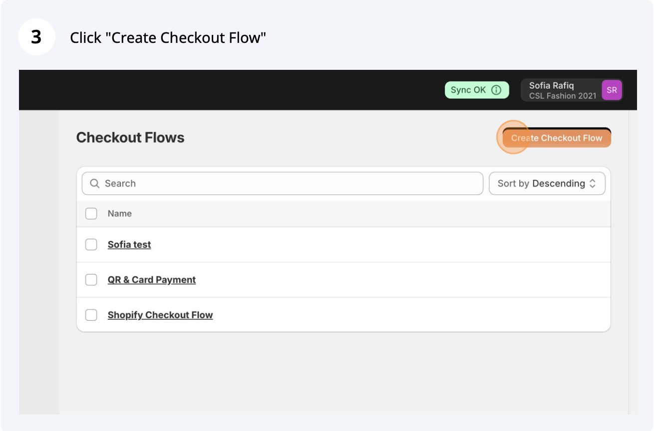 Create your checkout flow (screenshot 3 of 5)