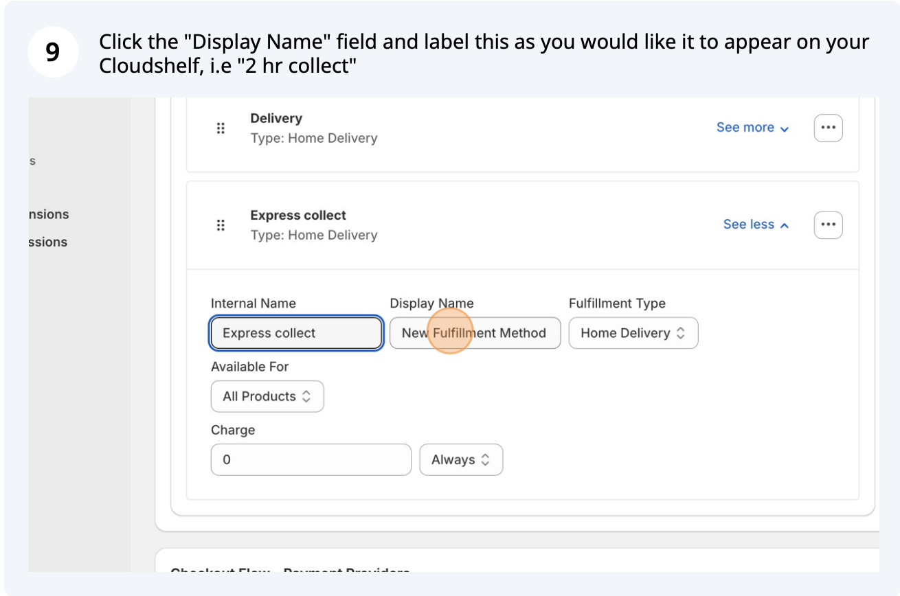 Configure your fulfilment method (screenshot 4 of 7)