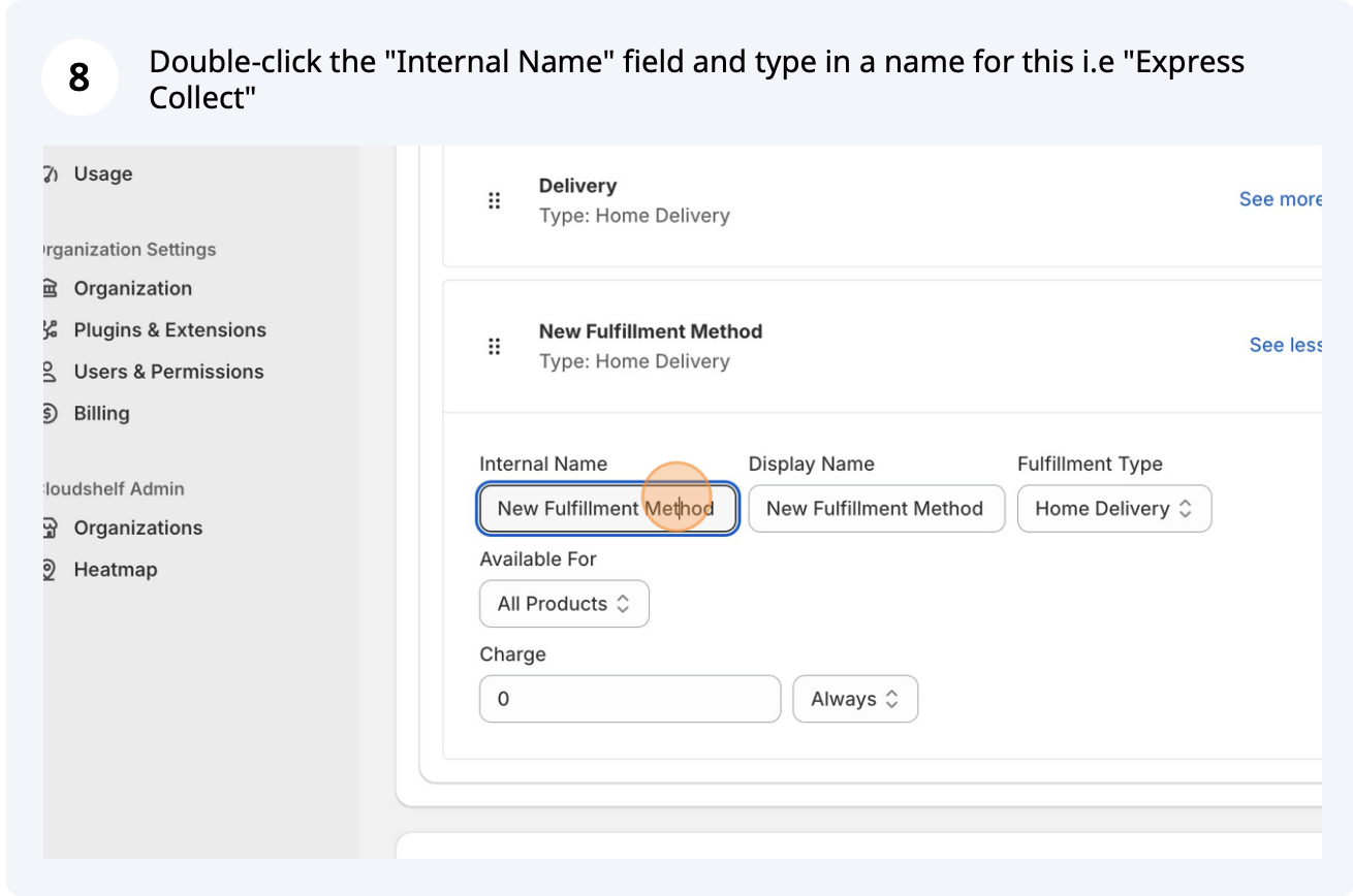 Configure your fulfilment method (screenshot 3 of 7)