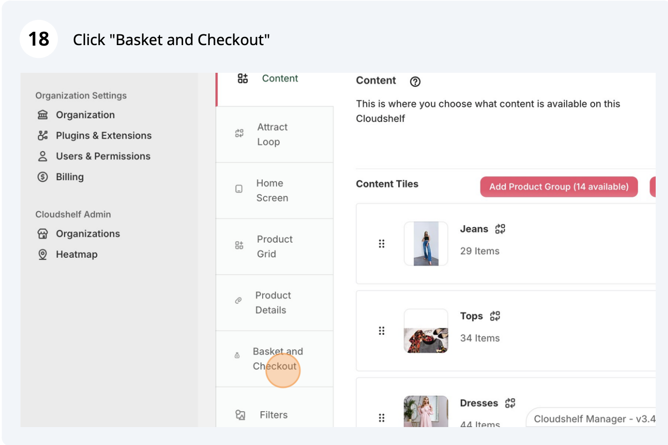 Assign your checkout flow to your Cloudshelf (screenshot 2 of 4)
