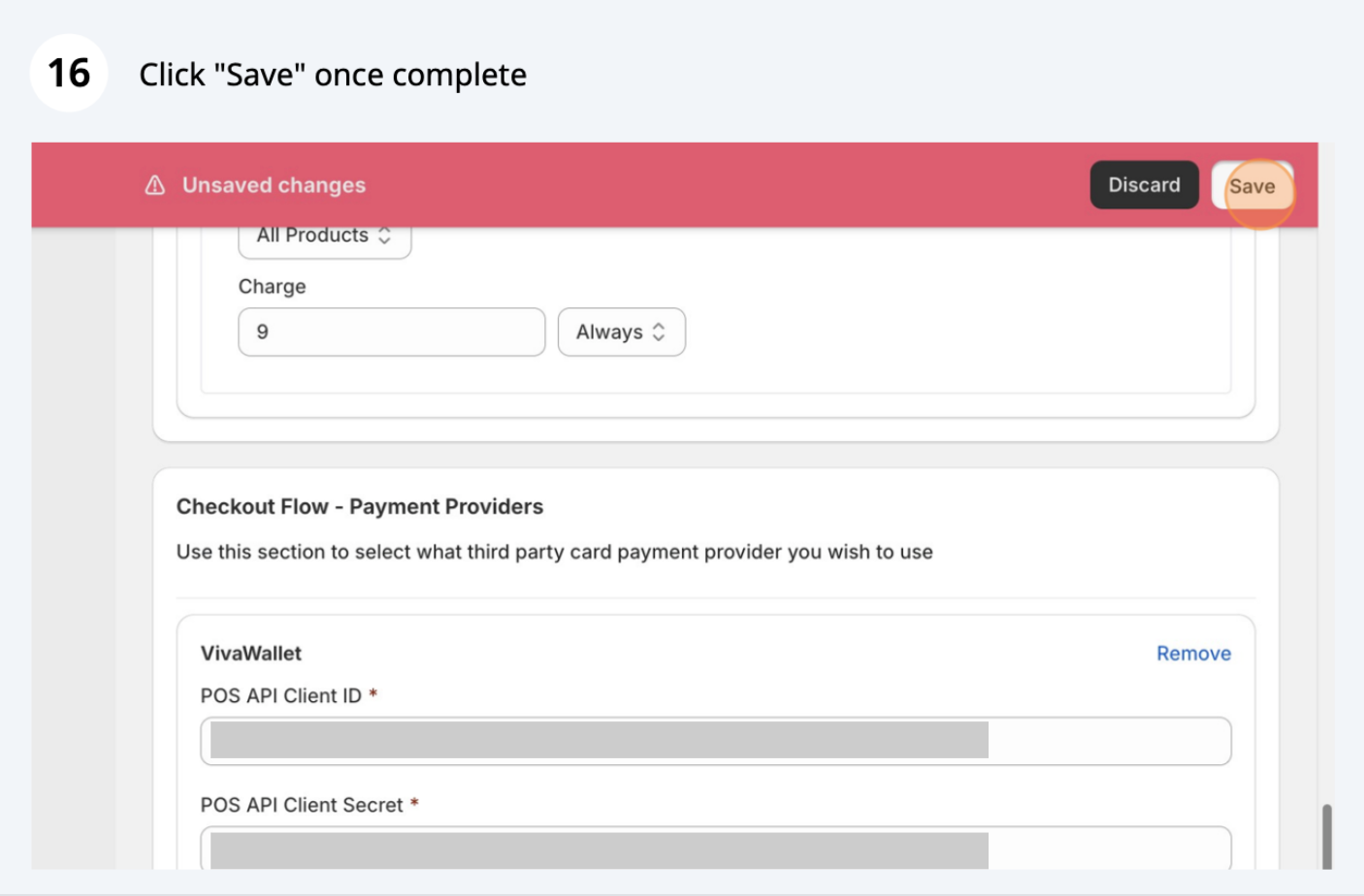 Add your Viva credentials (screenshot 4 of 4)