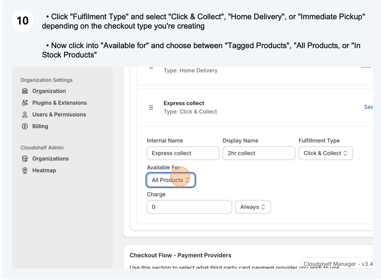 Configure your fulfilment method (screenshot 5 of 7)