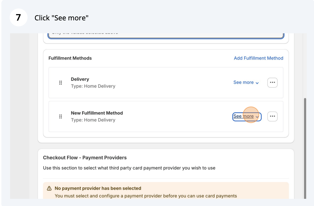 Configure your fulfilment method (screenshot 2 of 7)