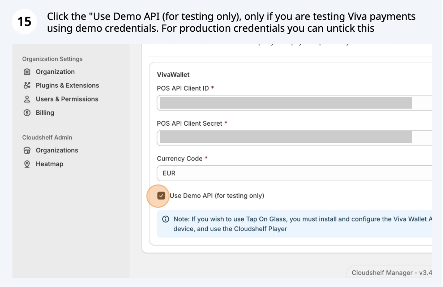 Add your Viva credentials (screenshot 3 of 4)