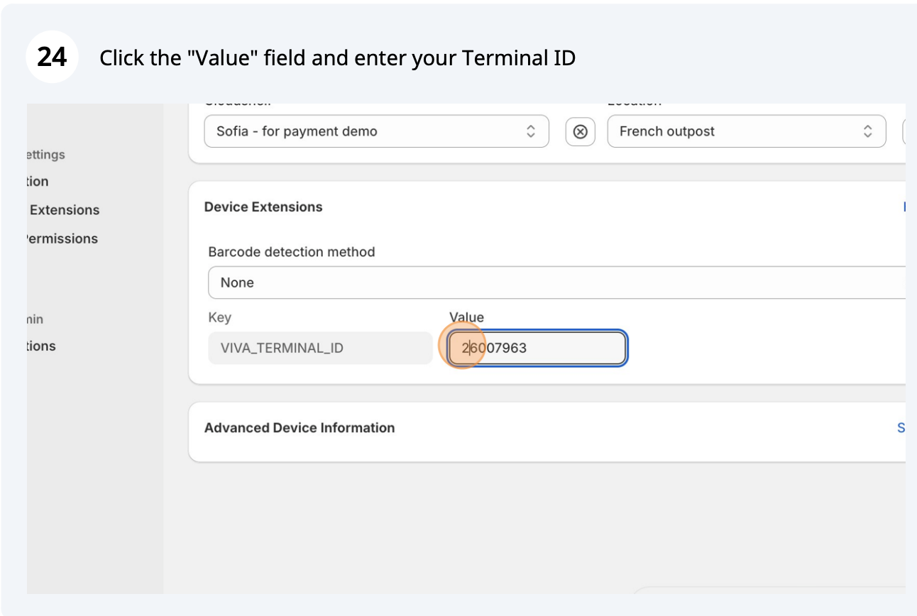 Save your Terminal ID (screenshot 4 of 5)