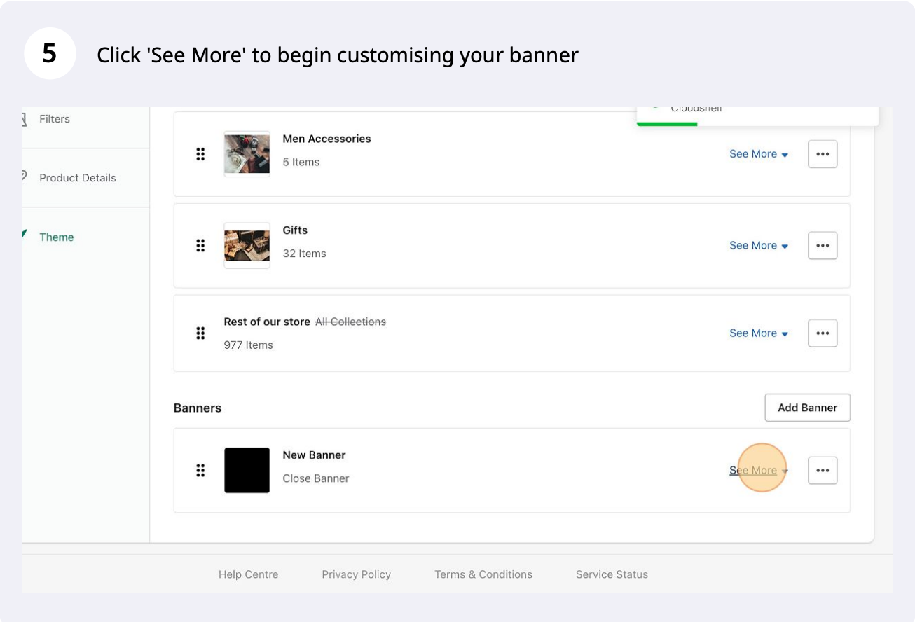 Custom screen banner, step 5 of 14