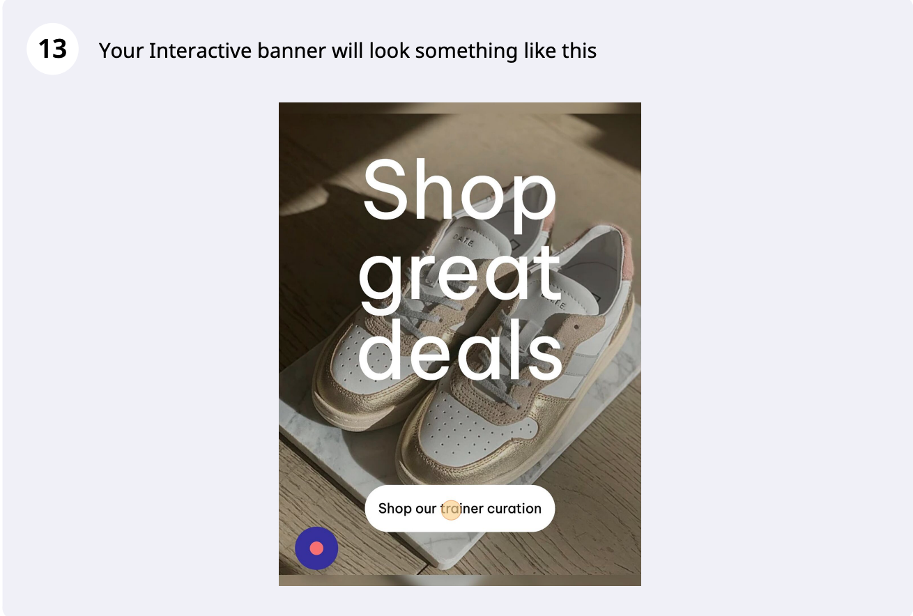Custom screen banner, step 13 of 14