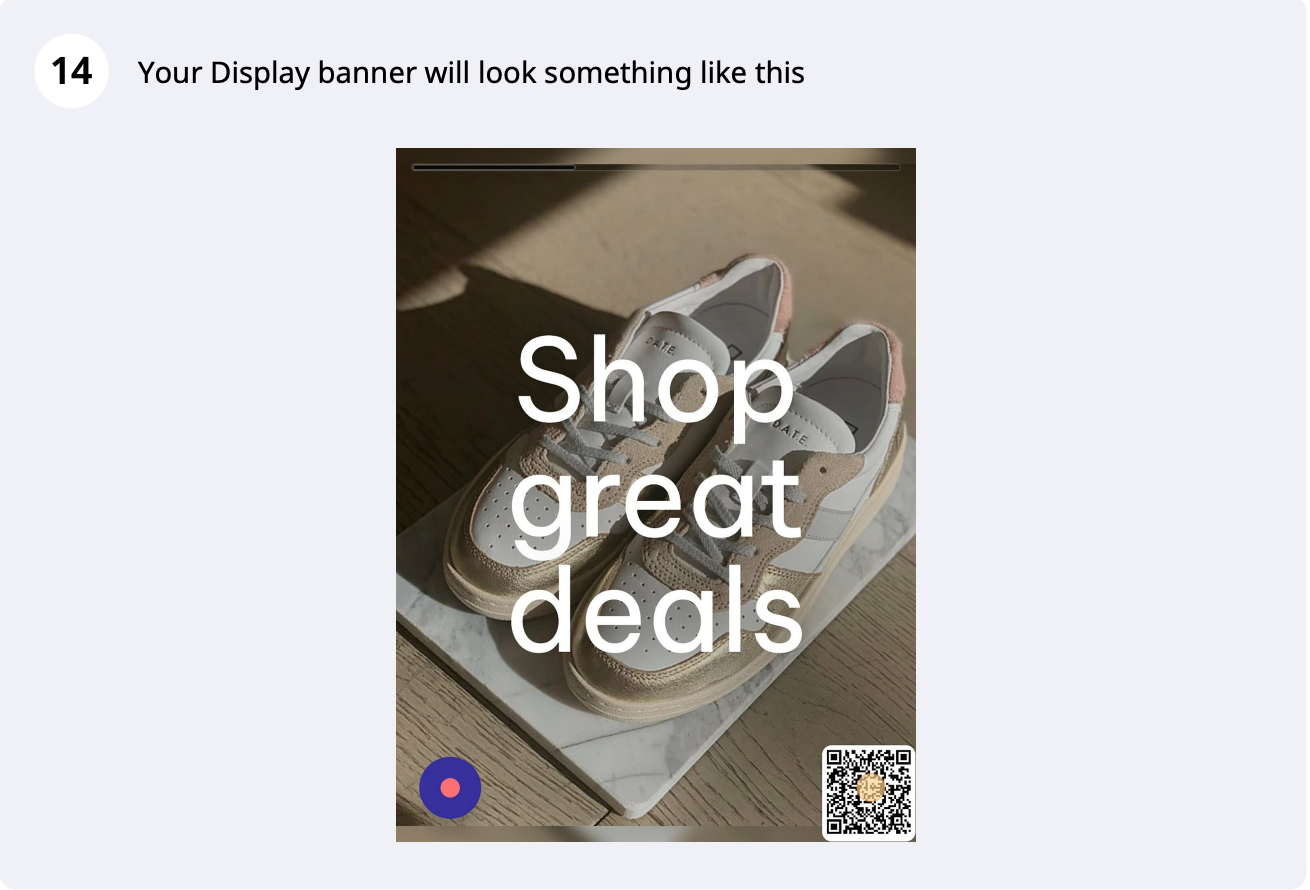 Custom screen banner, step 14 of 14