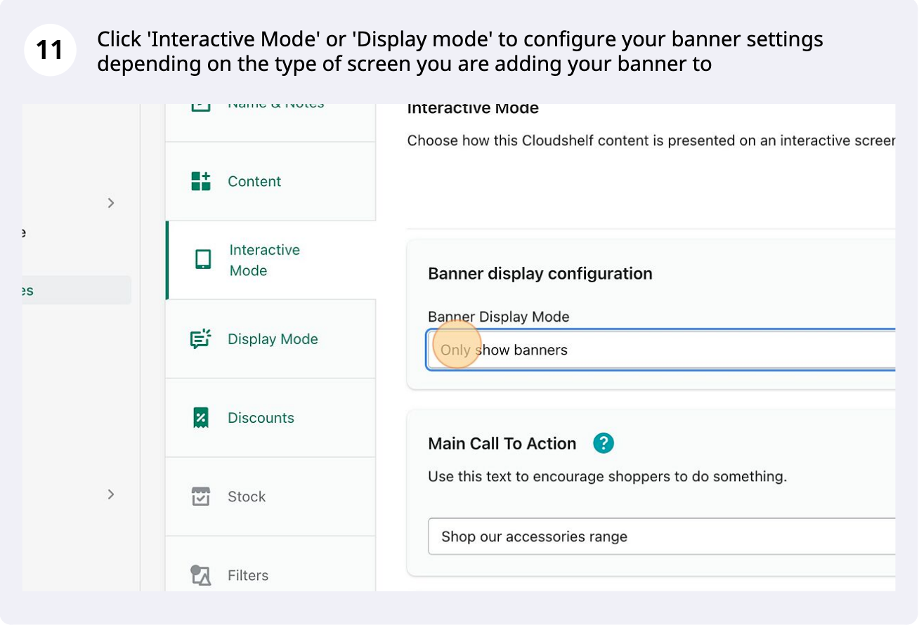Custom screen banner, step 11 of 14