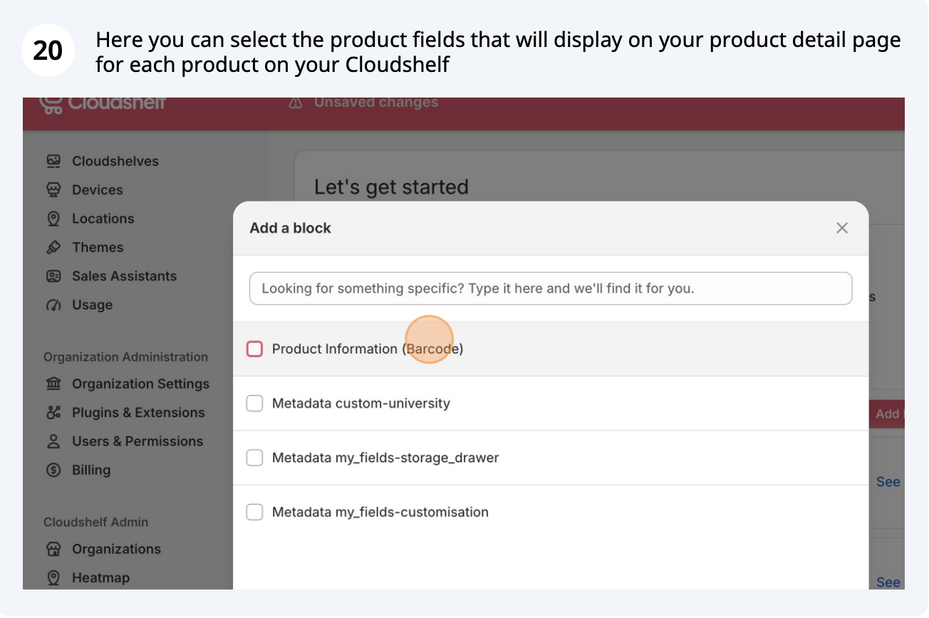 Select product page fields (screenshot 2 of 3)