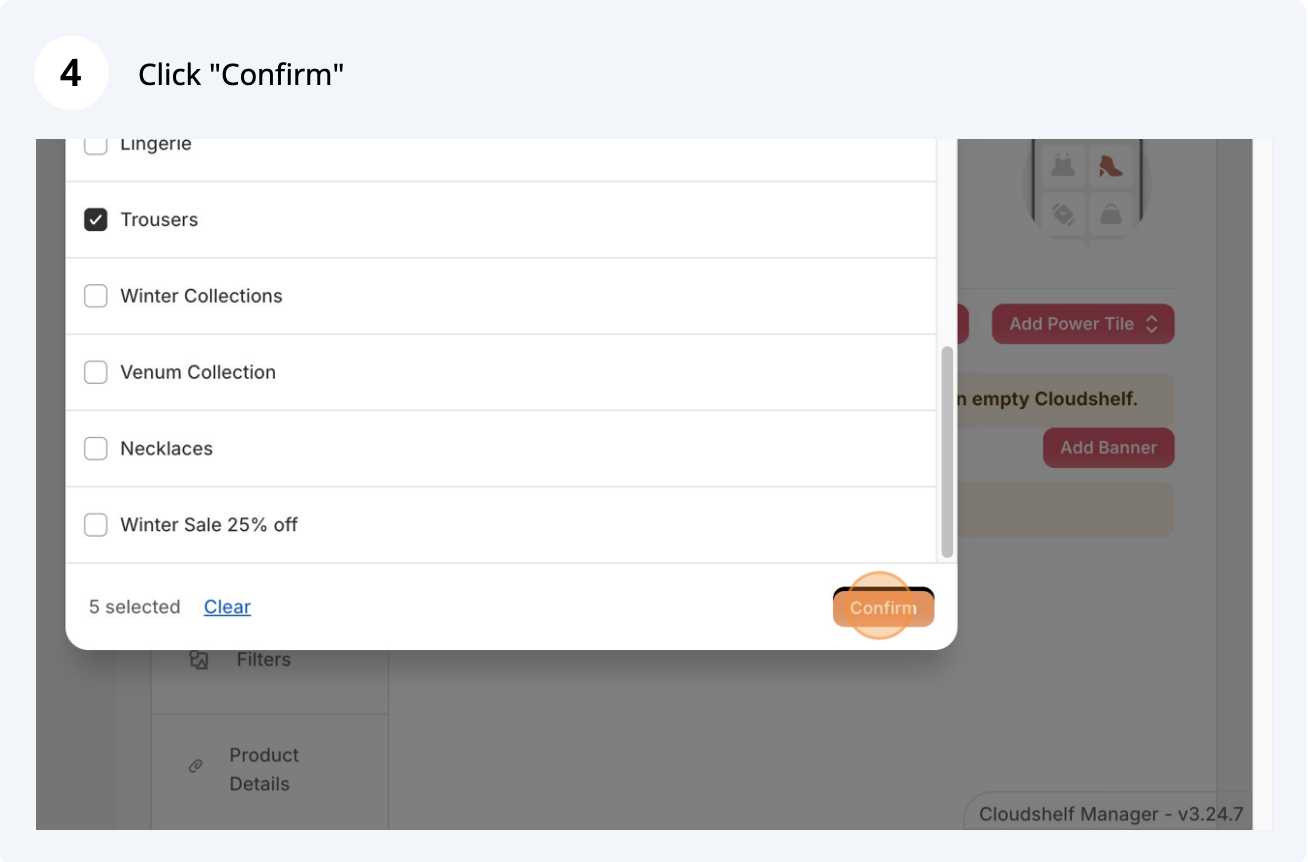 Choose product groups (screenshot 4 of 4)