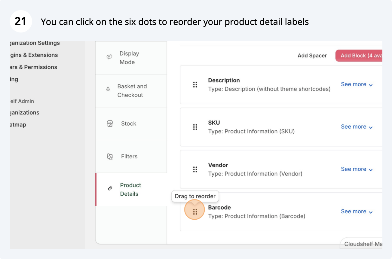 Select product page fields (screenshot 3 of 3)