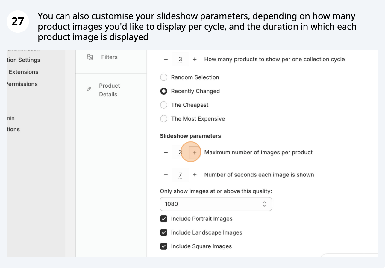 Display mode settings (screenshot 4 of 5)