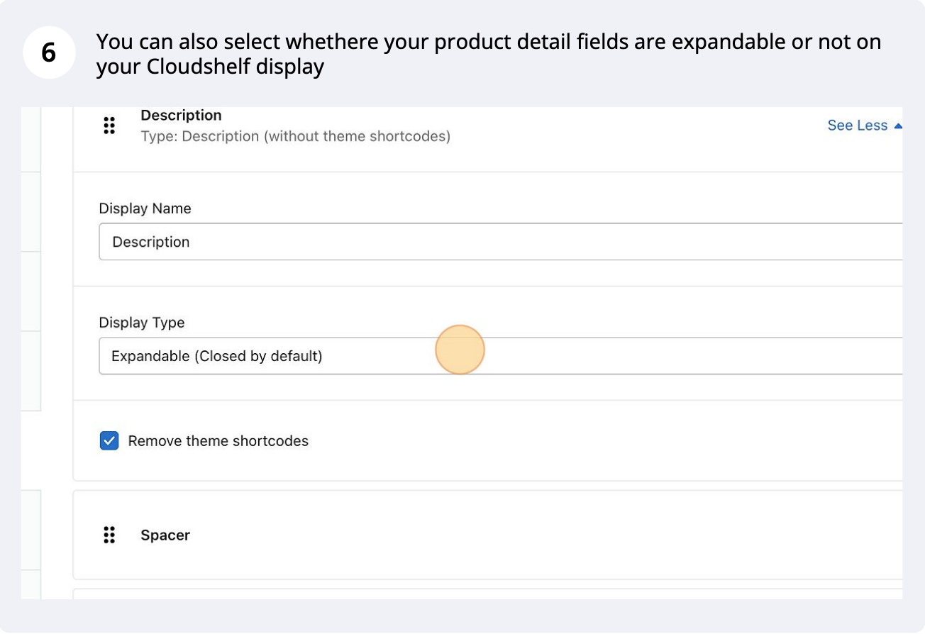 Metafields in product details, step 6 of 9