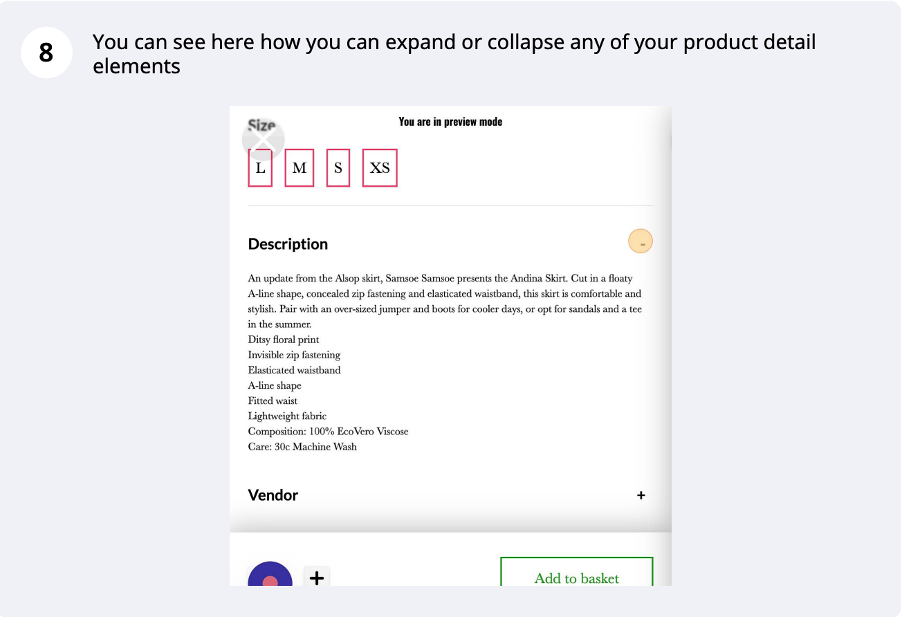 Metafields in product details, step 8 of 9