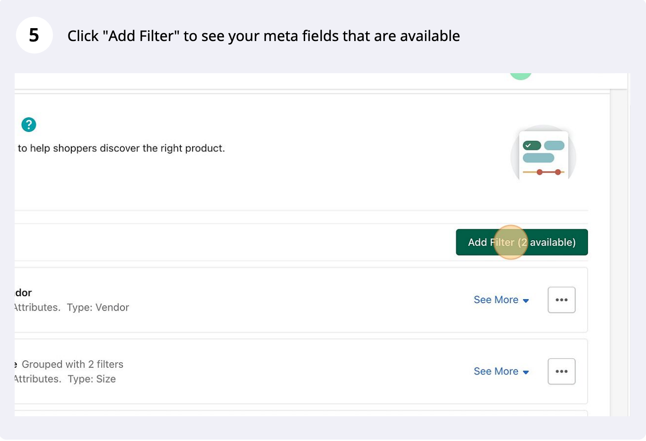 Metafields as filters, step 5 of 12