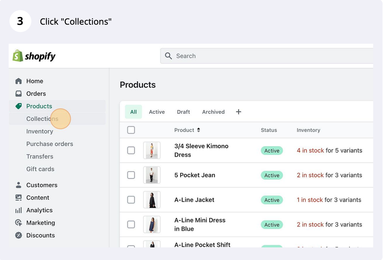 Cloudshelf-only collection, step 3 of 8