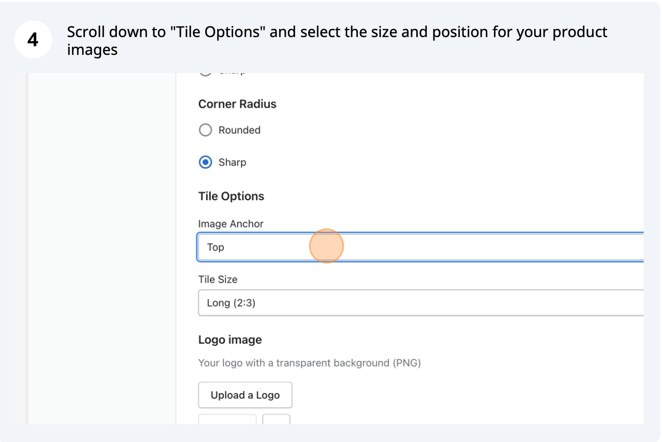 Change product image layout, step 4 of 5