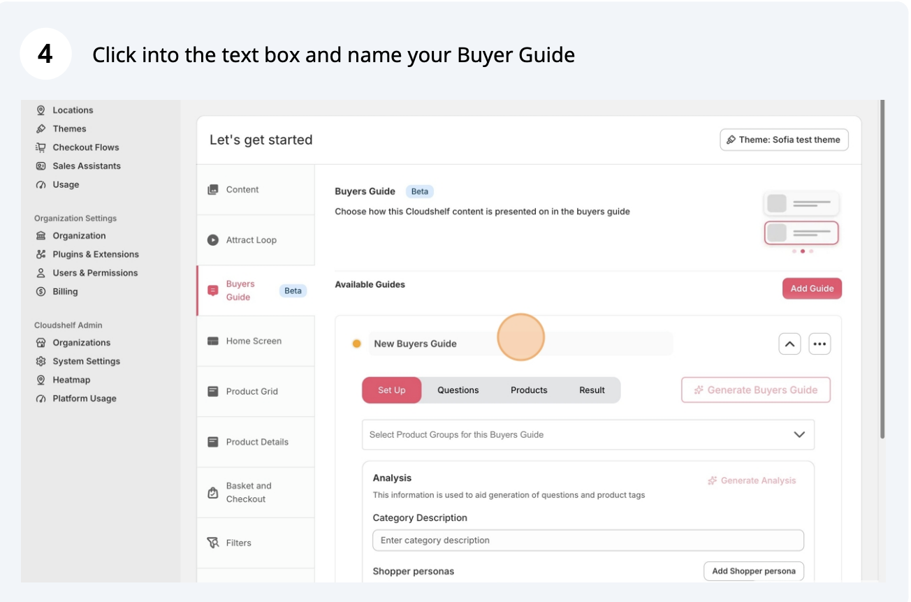 Create a buyer guide, step 4 of 20