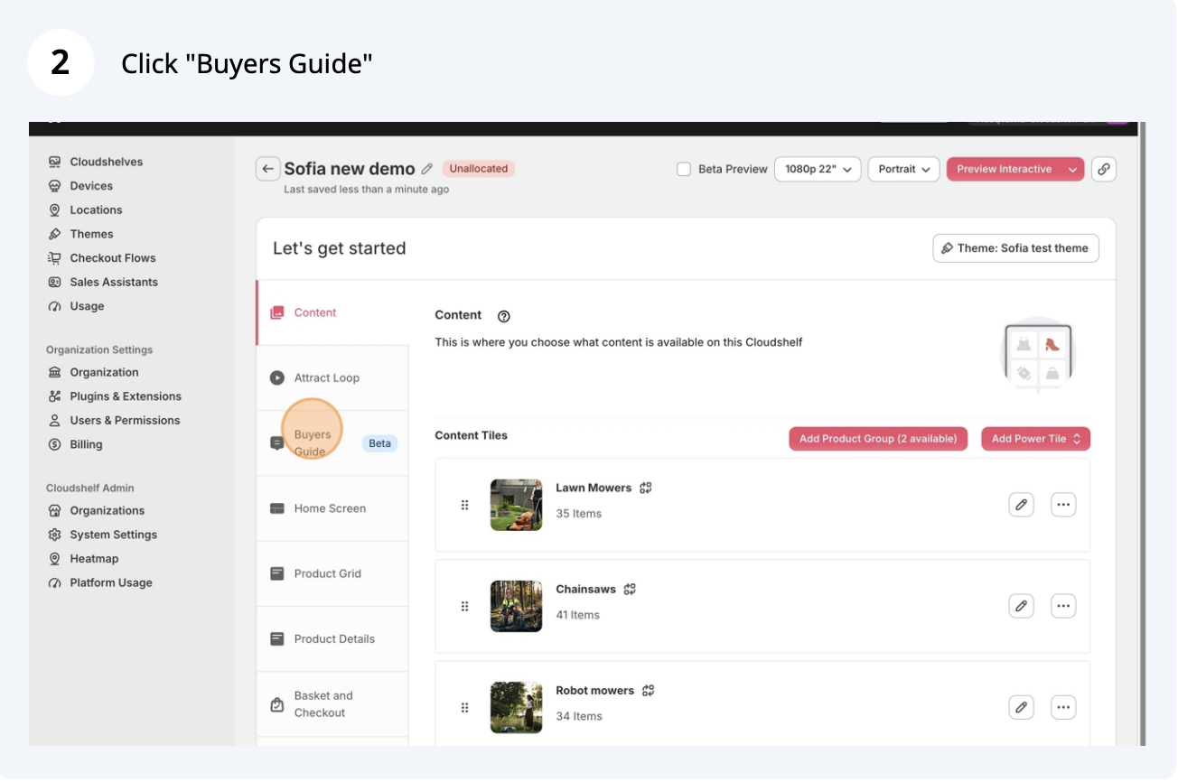 Create a buyer guide, step 2 of 20