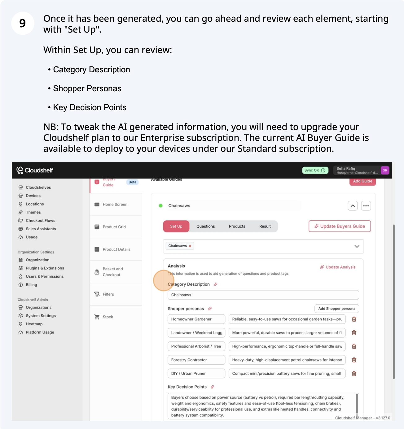 Create a buyer guide, step 9 of 20