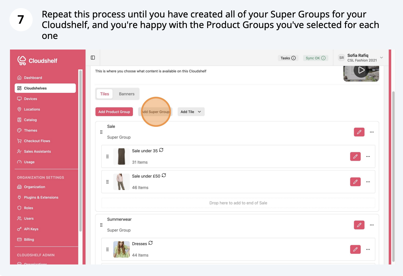 Create Super Groups, step 7 of 13