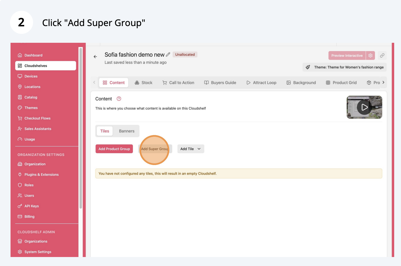 Create Super Groups, step 2 of 13