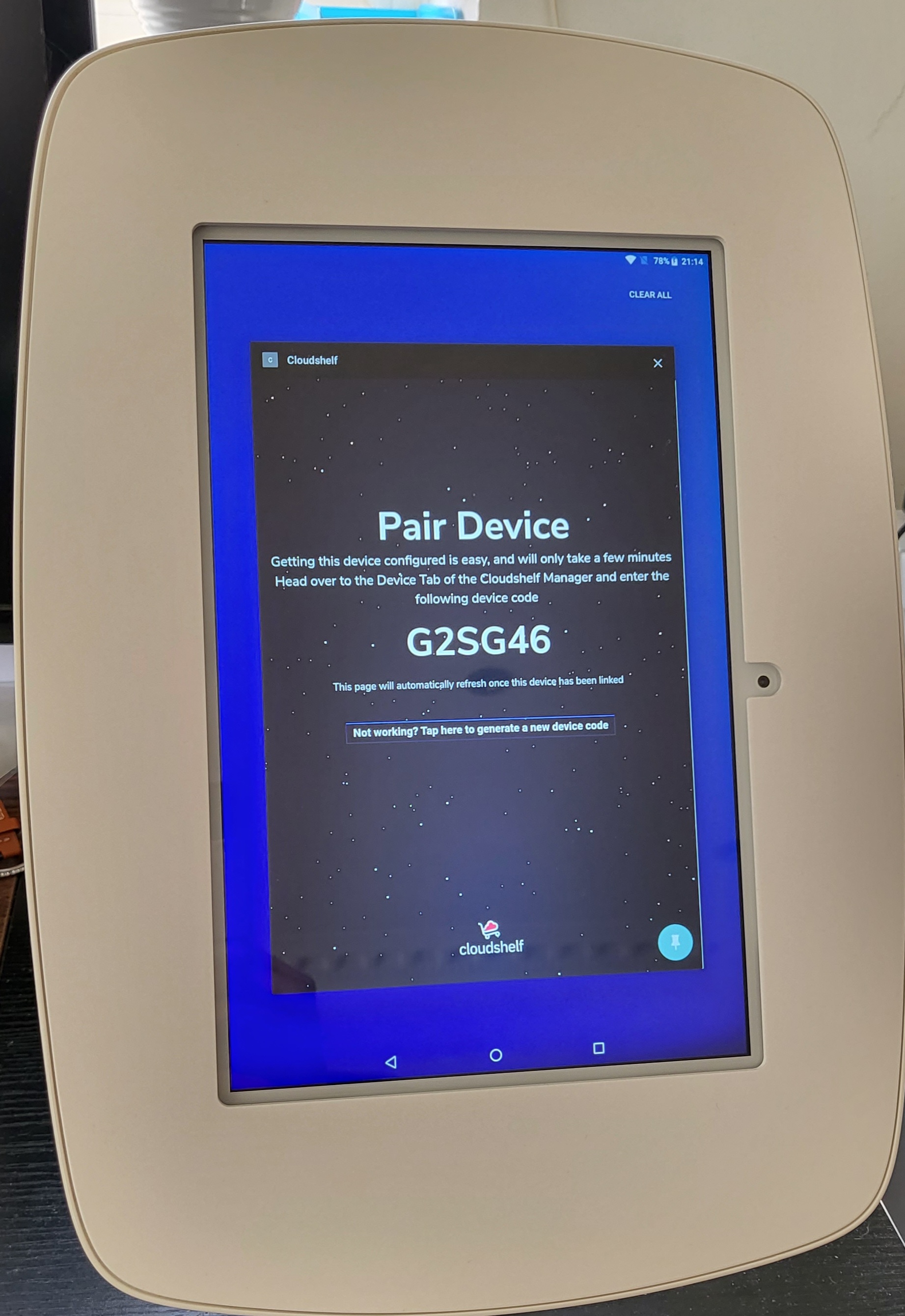 Pin icon on the Cloudshelf app window