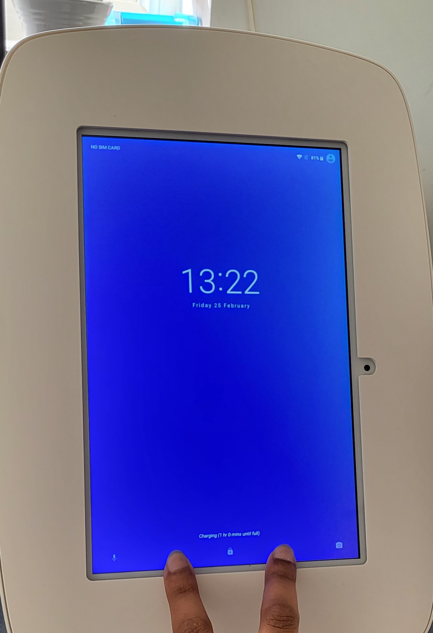 Device PIN entry screen
