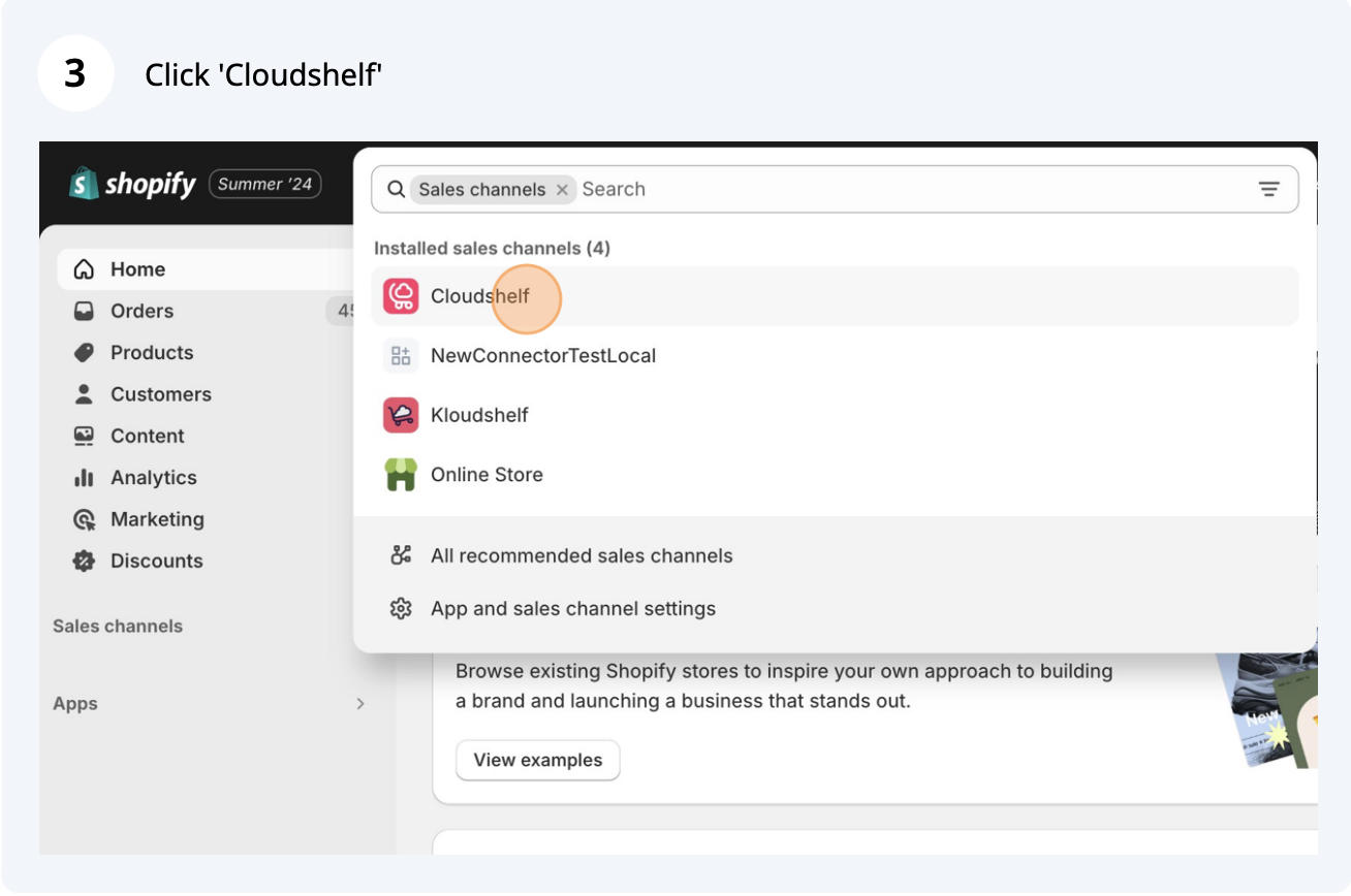Pin the app in Shopify admin, step 3 of 4