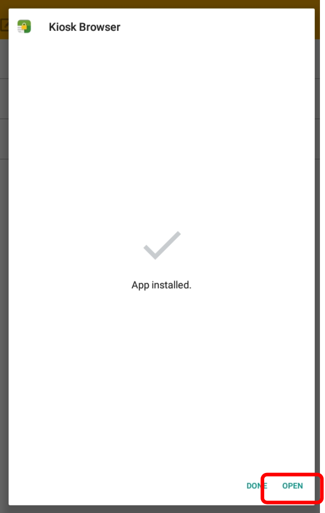 Open the installed app