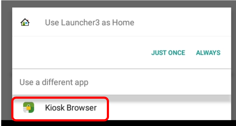 Kiosk Browser app