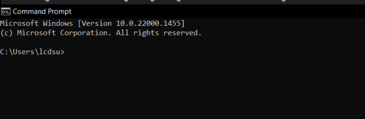 Opening Command Prompt