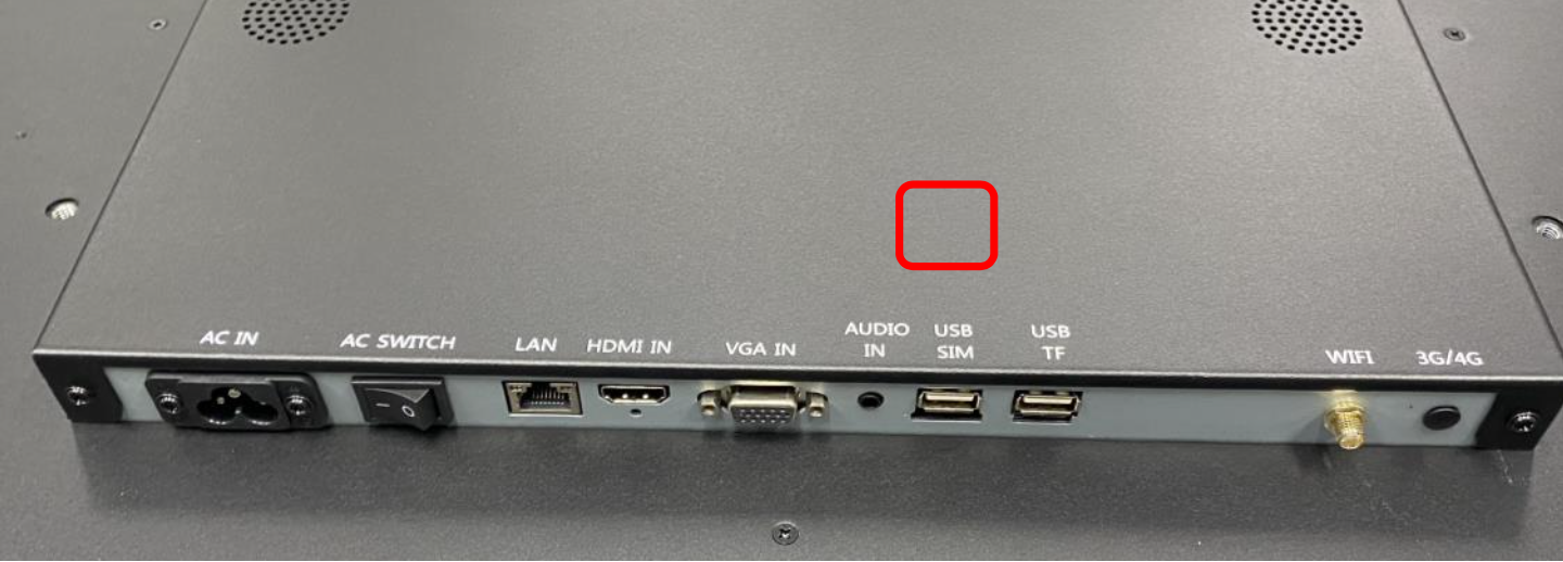 USB cable connected to the screen's OTG port