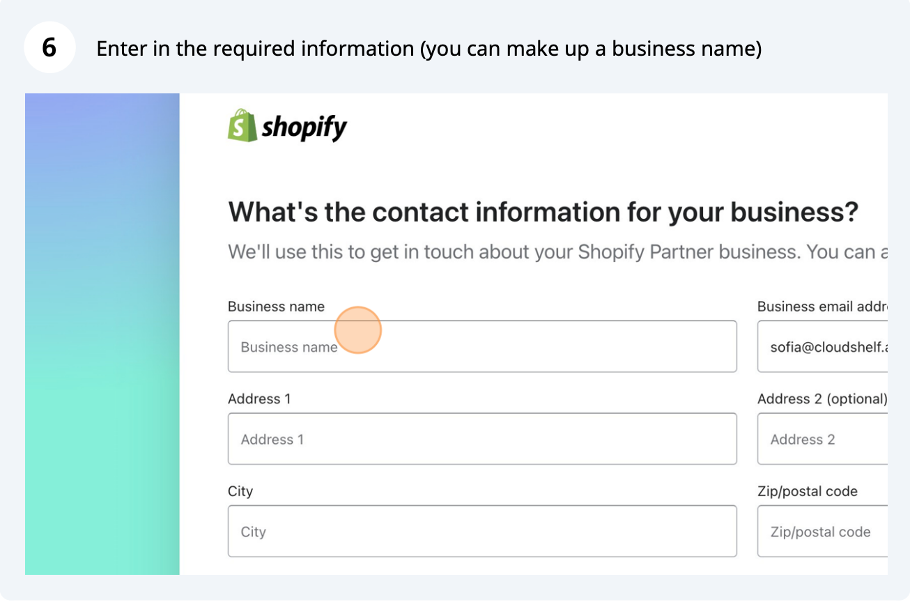 Shopify demo store, step 6 of 16