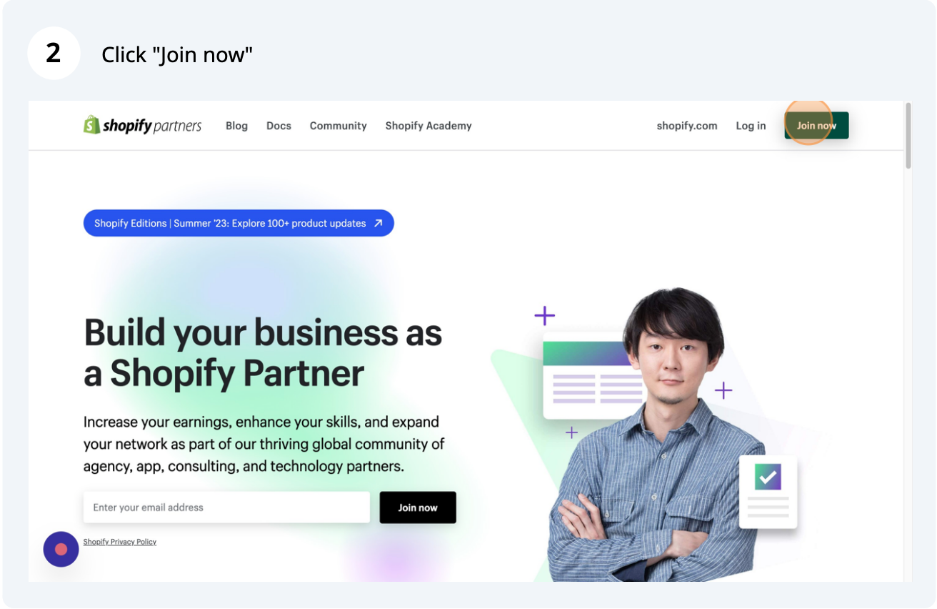Shopify demo store, step 2 of 16