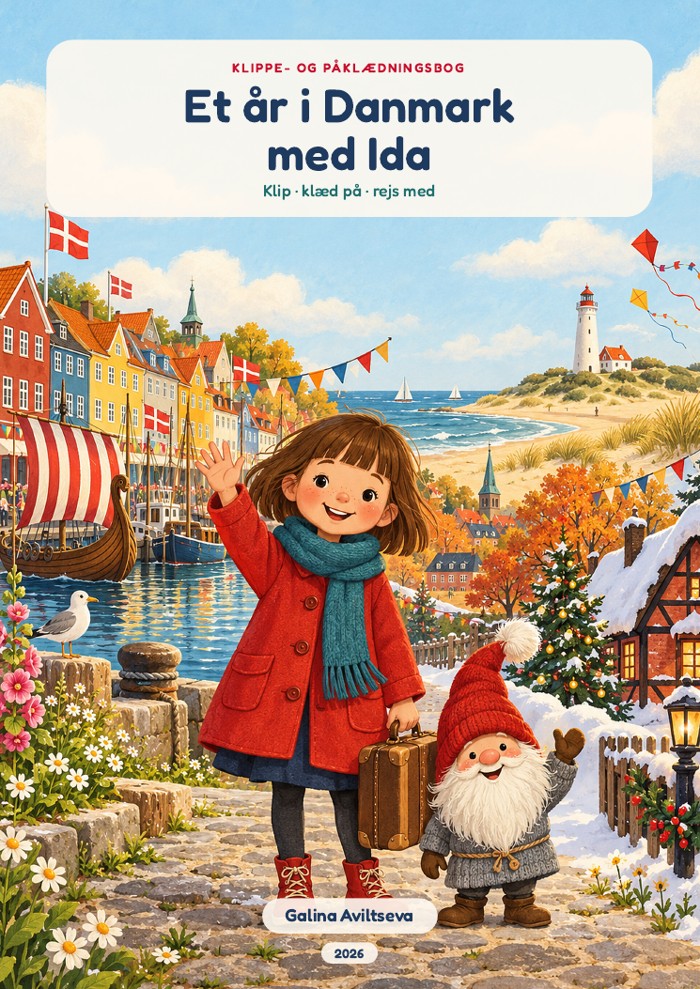 Forsiden af bogen Et år i Danmark med Ida