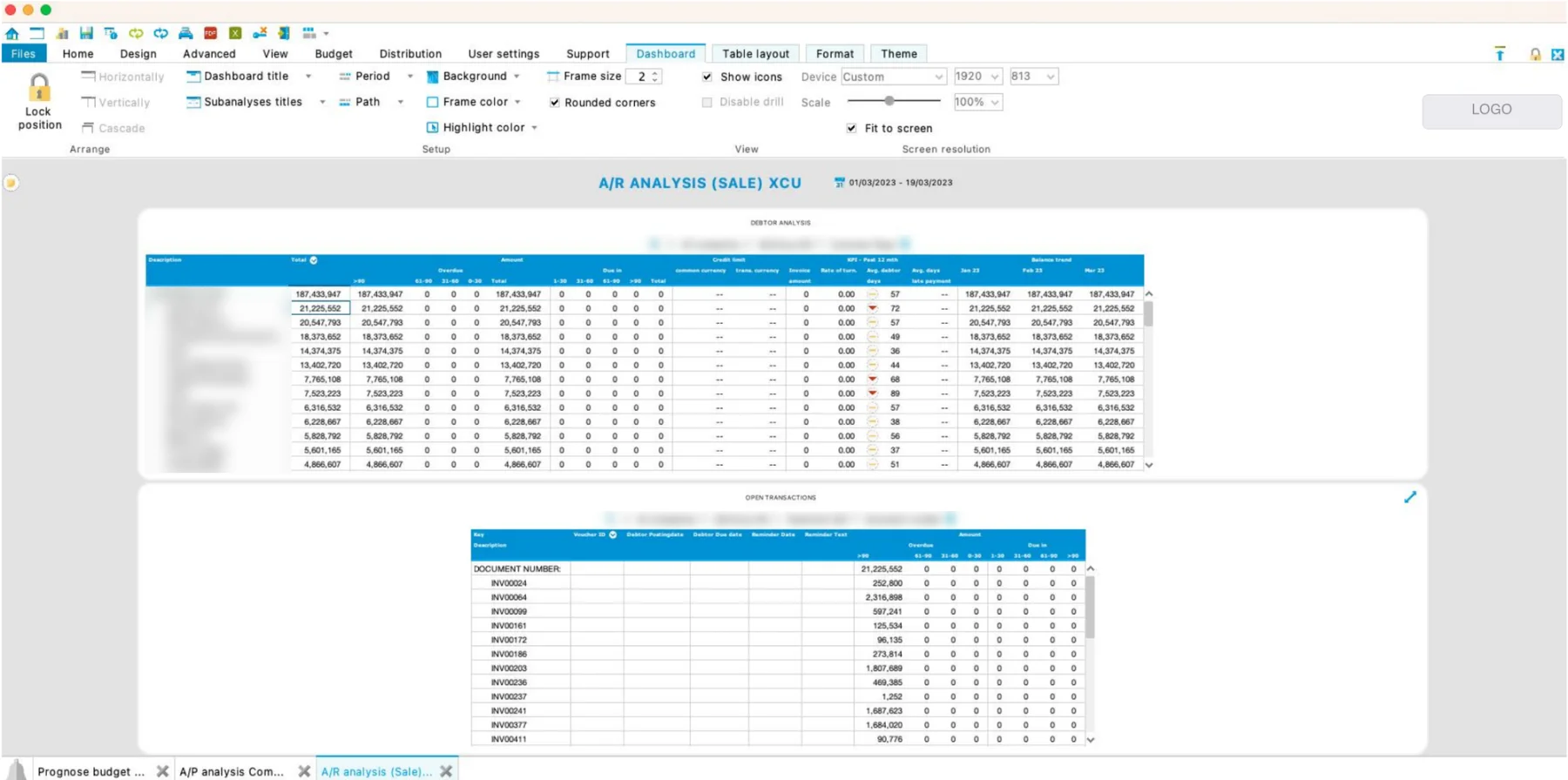Before: the Java desktop client with a four-row ribbon and two dense tables