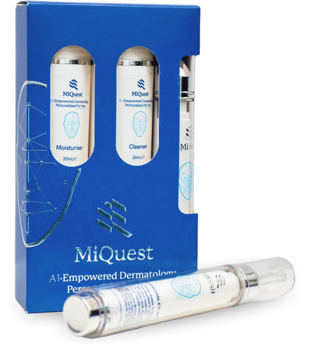 Custom dermatology skincare products formulated by MiQuest