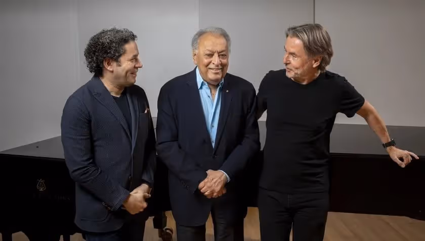 3 L.A. Phil royals in one room: Dudamel, Mehta and Salonen talk, and make, history