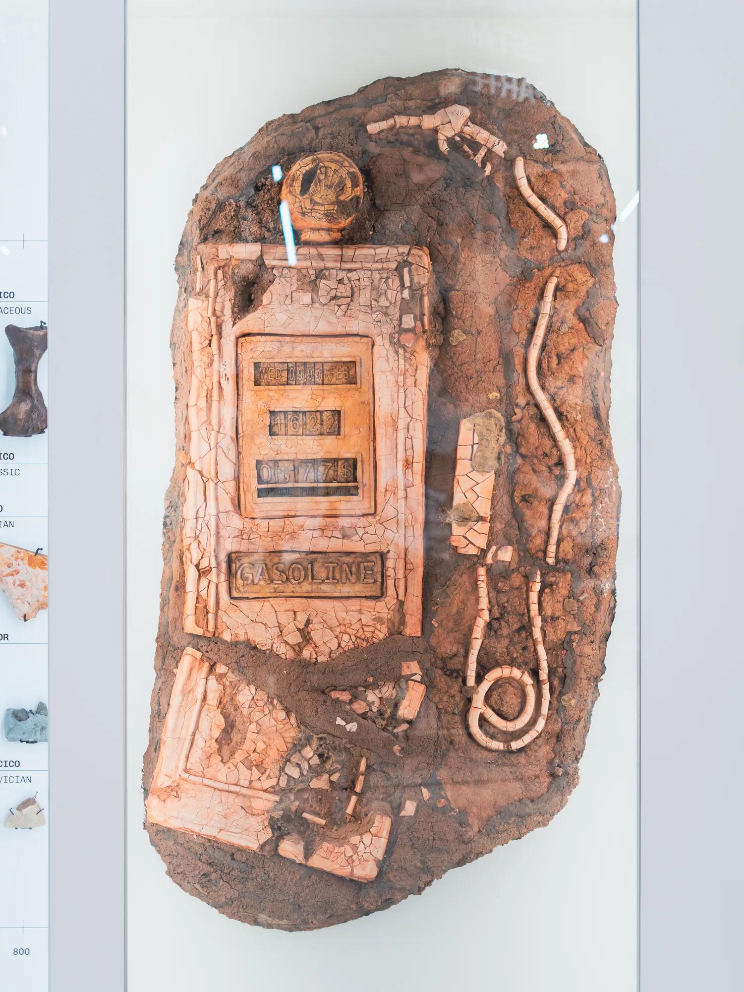 Fossil of a petrol pump, Nature the Artist, 2026