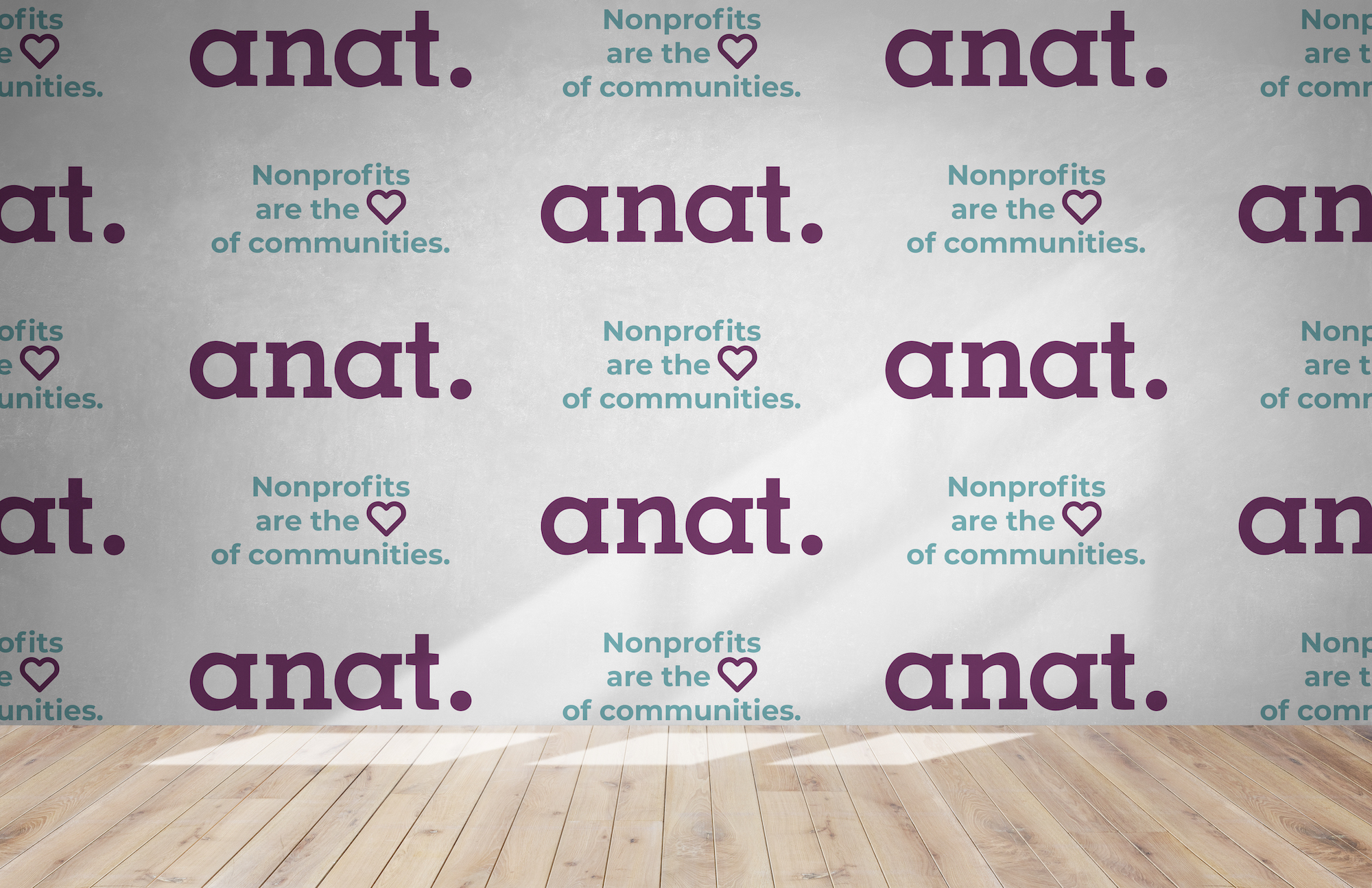 Branded interior wall decal for anat.